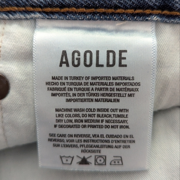 Agolde Parker Vintage Cut Off Short Agolde Denim Shorts Size 28 - Picture 12 of 13